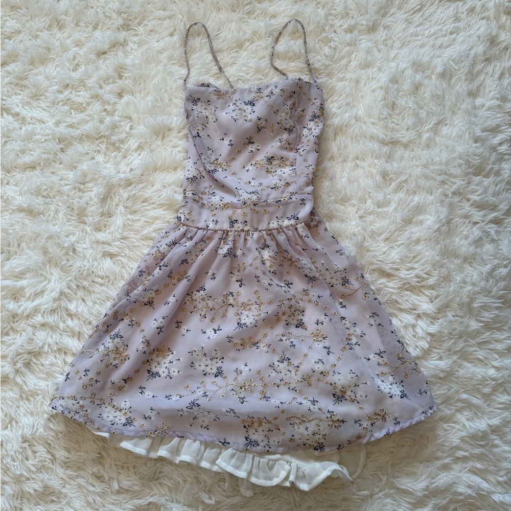 Lucy in the Sky Lavender Floral Romper